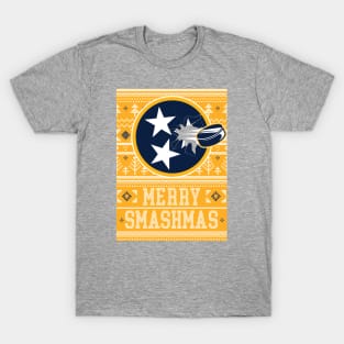 Nashville Predators Merry Smashmas Ugly Christmas Design T-Shirt